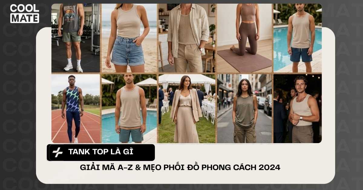 Tank top là gì? Giải Mã A-Z & Mẹo Phối Đồ Chuẩn Phong Cách 2024